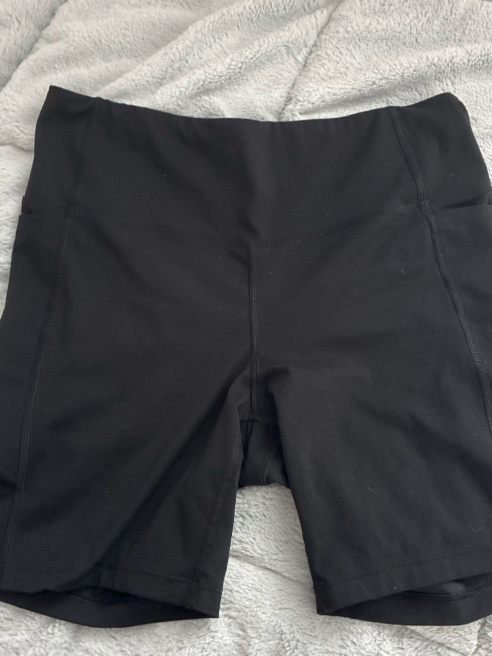 Athletic Works Black High-Waist Bike Shorts